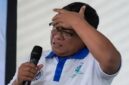 Tangkapan layar video Menteri Lingkungan Hidup (LH) Jumhur Hidayat yang tampak menangis saat membela program MBG.