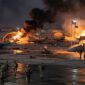 Markas jet tempur F-18 AS di Pangkalan Udara Azraq terbakar hebat setelah menjadi sasaran gempuran drone Iran (Visual AI)