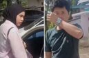 Tangkapan layar video diduga pasangan selingkuh saat hendak masuk ke dalam mobil di Sinjai. (Foto kolase)