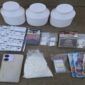 Barang bukti obat daftar G berlogo “Y” berupa tablet, Trihexyphenidyl, telepon seluler, kemasan, dan uang tunai.