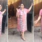 Tangkapan layar video viral yang memperlihatkan perdebatan antara Bu Haji dan seorang ketua RT mengenai pengelolaan sampah organik di Makassar (Foto kolase).