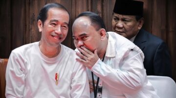 Ilustrasi manuver Budi Arie di depan Jokowi sinyal lengserkan Prabowo (Visual AI)