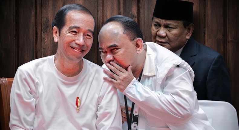 Ilustrasi manuver Budi Arie di depan Jokowi sinyal lengserkan Prabowo (Visual AI)
