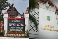 Kantor Bupati Gowa dan DPRD Gowa (Foto kolase)