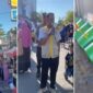 Suasana CFD Boulevard Makassar. Bagian kiri: tampak ramai warga yang beraktivitas di kawasan CFD. Bagian tengah: pengelola sedang memberikan arahan langsung di lokasi. Bagian kanan: sejumlah bak sampah baru telah disiapkan demi menjaga kebersihan kawasan. (Foto kolase/dok)