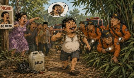 Hilang Saat Mabuk, Dg Unyu Ikut Tim SAR Cari Diri Sendiri