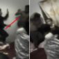 Tangkapan layar video seorang pria berinisial JR (30) di Bone tampak tak berdaya di sudut ruangan dalam kondisi bertelanjang dada saat dikerumuni oleh warga dan pihak keluarga yang emosi. (Foto kolase)