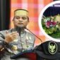 Gubernur Sulawesi Selatan Andi Sudirman Sulaiman dan dekorasi bunga yang menjadi perhatian publik terkait anggaran sewa bunga Pemprov Sulsel. (Foto kolase)
