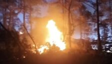 Tangkapan layar video memperlihatkan api sedang melalap kawasan hutan pinus di wilayah Bulu Salili, Kelurahan Malino, Kecamatan Tinggimoncong, Kabupaten Gowa, Sulawesi Selatan, Rabu (19/8/2026) petang. Luas area hutan yang terbakar diperkirakan mencapai dua hektare sebelum akhirnya berhasil dipadamkan tim gabungan.