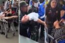 Situasi darurat saat sejumlah pelajar di Kabupaten Karo dievakuasi menggunakan brankar, digendong aparat dan warga, hingga didorong menggunakan kursi roda menuju fasilitas kesehatan menyusul insiden keracunan massal program MBG, Kamis (13/8/2026). (Tangkapan Layar Video/Foto Kolase)