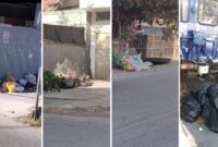 Potret tumpukan sampah rumah tangga di sejumlah titik di Kelurahan Borong, Kecamatan Manggala, Kota Makassar, yang disebut warga tidak diangkut selama lima hari. (Foto kolase)