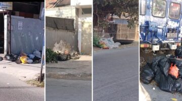 Potret tumpukan sampah rumah tangga di sejumlah titik di Kelurahan Borong, Kecamatan Manggala, Kota Makassar, yang disebut warga tidak diangkut selama lima hari. (Foto kolase)