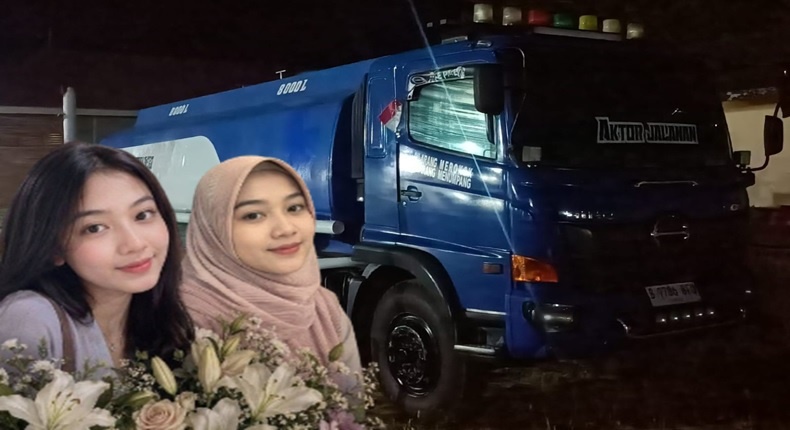 Dua putri pemilik RM Citra Padang Belopa, Agiska Citra Wulandari dan Silfayani, tewas dalam kecelakaan yang melibatkan truk tangki PT Bintang Terang 89 di Luwu. (Foto kolase)