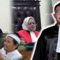 Advokat Wawan Nur Rewa, S.H., M.H. bersama Majelis Hakim Pengadilan Negeri Sungguminasa dalam sidang perkara Ilyas Sitaba yang berujung vonis bebas dalam perkara Nomor 132/Pid.B/2026/PN Sgm. (Foto kolase).