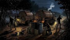 Ilustrasi jalur tikus antarprovinsi mafia BBM saat bertransaksi (Visual AI)