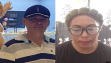 Mantan Paur Idik Subbid/Sie Propam Polrestabes Makassar, Aiptu Darius Limbong dan mantan istrinya, Widyawati Mulyati Loyra. (Foto kolase)