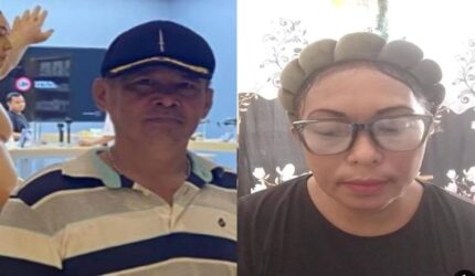 Mantan Paur Idik Subbid/Sie Propam Polrestabes Makassar, Aiptu Darius Limbong dan mantan istrinya, Widyawati Mulyati Loyra. (Foto kolase)