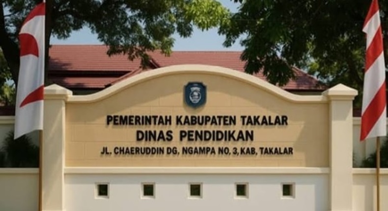 Kantor Dinas Pendidikan (Disdik) Kabupaten Takalar, Sulawesi Selatan.