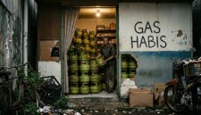 Ilustrasi penimbun LPG 3 Kg dan kios nakal (Visual AI)