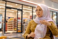 Bupati Gowa Sitti Husniah Talenrang dengan latar ilustrasi minimarket. Kasus dugaan korupsi pengurusan PBG yang menjeratnya menjadi sorotan setelah sebelumnya muncul polemik terkait operasional sejumlah minimarket di Gowa. (Visual AI)