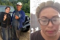 Aiptu Darius Limbong bersama istri Indri Sri Rahayu dan istrinya, Widyawati Mulyati Loyra (Foto kolase)