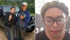 Aiptu Darius Limbong bersama istri Indri Sri Rahayu dan istrinya, Widyawati Mulyati Loyra (Foto kolase)
