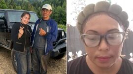 Aiptu Darius Limbong bersama istri Indri Sri Rahayu dan istrinya, Widyawati Mulyati Loyra (Foto kolase)