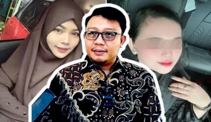 Foto kolase - Owner RA Skincare (kiri) Kuasa Hukum Owner RA Skincare, Wawan Nur Rewa (tengah), dan Owner Skincare AHA (kanan)