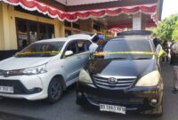 2 Mobil Avanza yang diamankan Polres Parepare, mengisi BBM Pertalite secara berulang di SPBU Ujung Bulu dan Patung Pemuda, Kota Parepare beberapa waktu lalu.