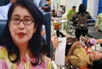 Foto Kolase - Perwakilan Yayasan Magnolia Champaca Virginiana bernama Louice Cristiana dan sejumlah siswa keracunan MBG di Tator