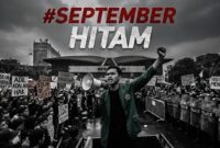 Ilustrasi September Hitam (Visual AI)