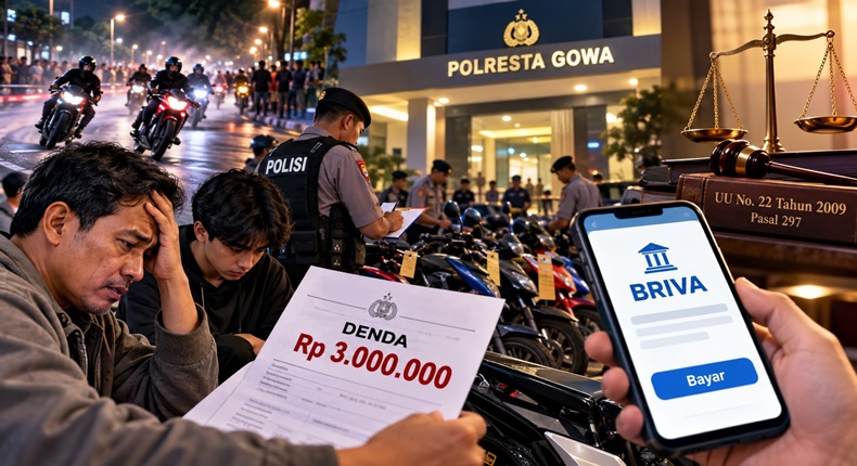 Balap Liar di Gowa Didenda Rp 3 Juta, Polisi Didesak Transparansi Soal BRIVA
