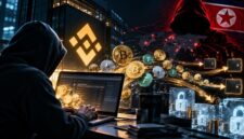 Ilustrasi serangan siber yang menyebabkan Binance kena hack hingga memicu pencurian aset kripto senilai Rp114 triliun. (Visual AI)