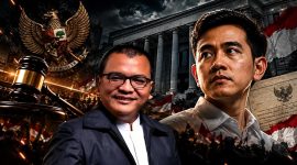 Denny Indrayana dan Gibran (Foto Kolase/Visual AI)