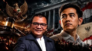 Denny Indrayana dan Gibran (Foto Kolase/Visual AI)
