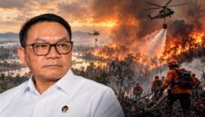 Menko Polkam Dudung Abdurachman menyebut Indonesia masih mampu menangani karhutla. (Visual AI).
