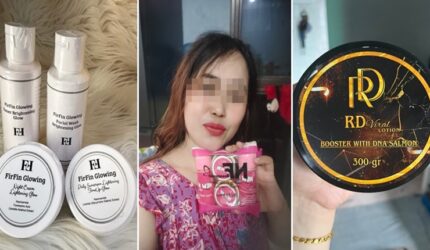 Foto kolase - Tersangka owner NF Beautycare dan kosmetik ilegal Firfin Glowing hingga RD Viral
