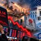 Ilustrasi penurunan IHSG sebesar 2,59% ke level 5.936,14 akibat tekanan sentimen geopolitik Timur Tengah dan kekhawatiran inflasi Amerika Serikat yang memicu aksi jual di pasar saham Indonesia. (Visual AI)