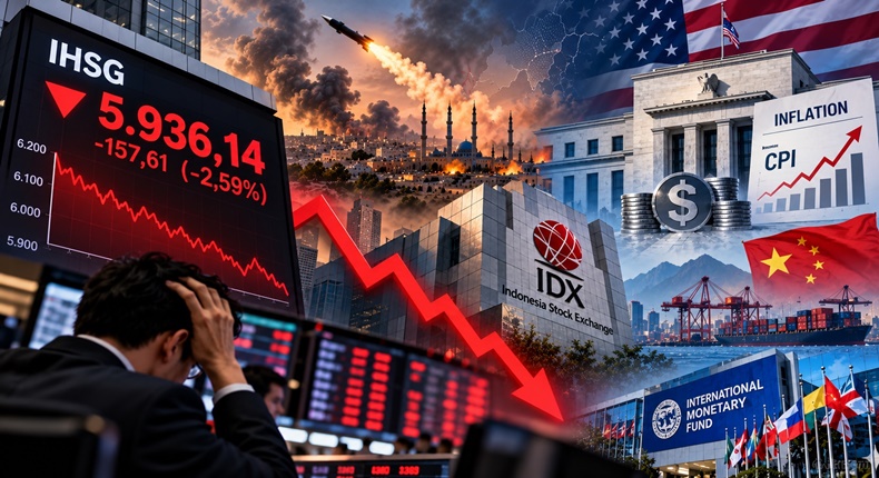 Serangan Houthi dan Data Inflasi AS Rontokkan IHSG Hingga 2,59 Persen