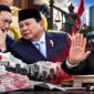 Luhut Binsar Pandjaitan tampak berbincang dengan Presiden Prabowo Subianto, sementara Ketua KPK Setyo Budiyanto menegaskan penolakannya terhadap usulan penghapusan unsur kerugian negara dalam penanganan tindak pidana korupsi. (Ilustrasi AI)