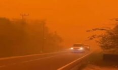 Merinding, Langit Palangka Raya Berubah Oranye Pekat Bak Film Kiamat