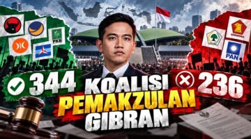 Ilustrasi simulasi pemakzulan Gibran (Visual AI).