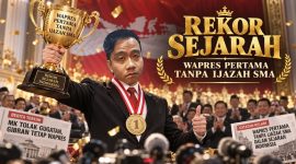 Ilustrasi Wapres Gibran Ukir Sejarah Indonesia (Visual AI)