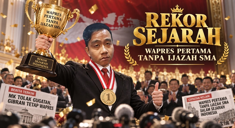 Sindir Putusan MK, F-KRB: Gibran Ukir Sejarah Jadi Wapres Pertama Tanpa Ijazah SMA